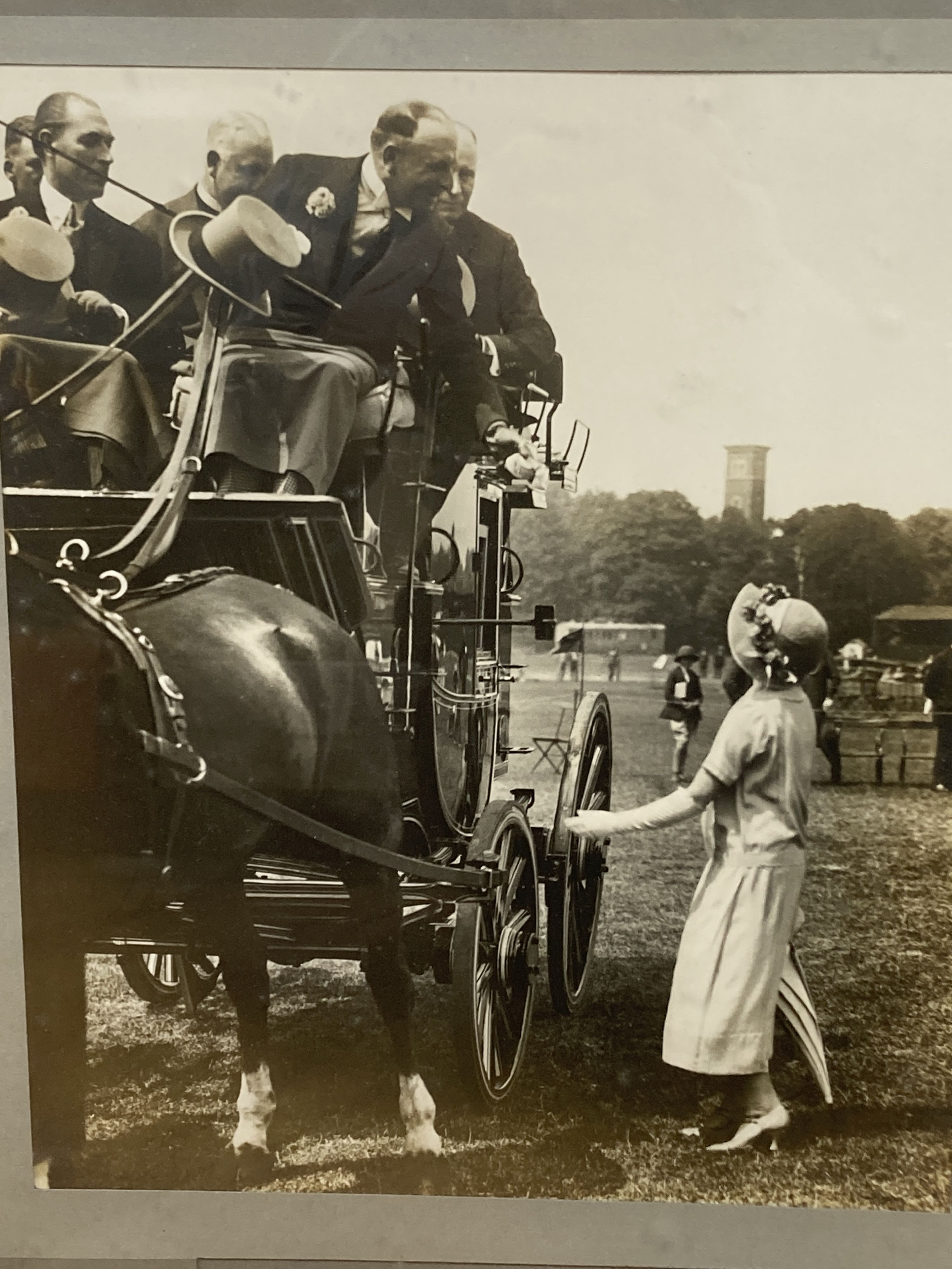 The Sport and General Press Agency Ltd., three monochrome photographs, 1920s, Winston Churchill and HRH Duchess of York, 28 x 24cm